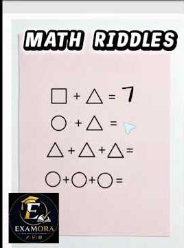 MATH RIDDLES #activelearning #activity #maths #mathriddles , #mentalmath #mindmath