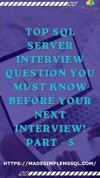 SQL Server Interview Questions | #sql #education #coding | Made Simple MSSQL