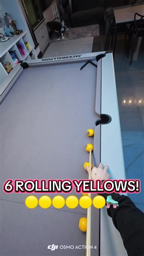 Mastering Pool Skills with 6 Rolling Yellows
