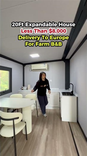 20ft expandable container house #prefabhouse #tinyhouse #volferda #tinyhome #travel #camping #airbnb