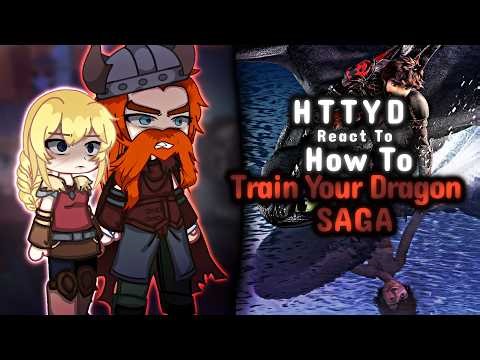 HTTYD React to FULL SAGA (1, 2 & 3) 😱🔥 | Gacha React | US / BR