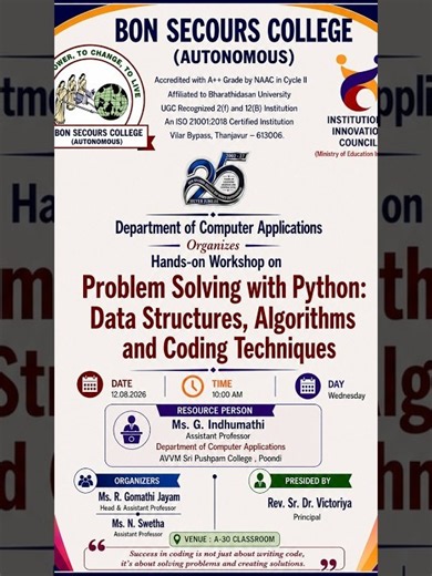 Hands-on Workshop on Problem Solving with Python | Data Structures, Algorithms & Coding Techniques