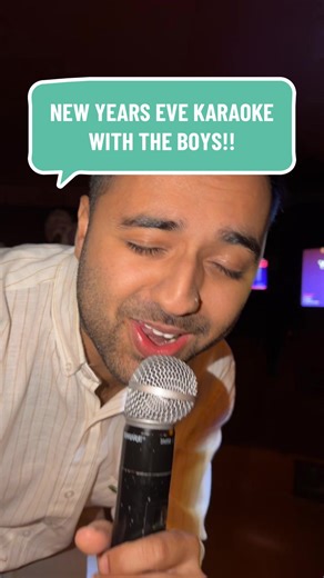 New Year's Eve Karaoke Night Fun with Friends