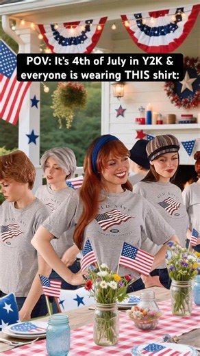 POV: It’s July 4th in #y2k & everyone’s wearing the Old Navy Flag shirt. #nostalgia #2000sfashion