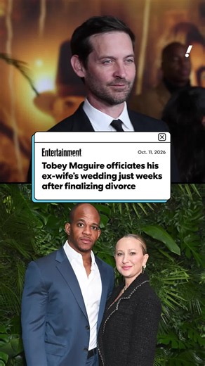 Tobey Maguire took being a supportive ex to another level, officiating his ex-wife Jennifer Meyer's wedding to Geoffrey Ogunlesi. ⠀ The couple separated in 2016, but finalized their divorce a decade later. Meyer has spoken openly about their separation, calling the