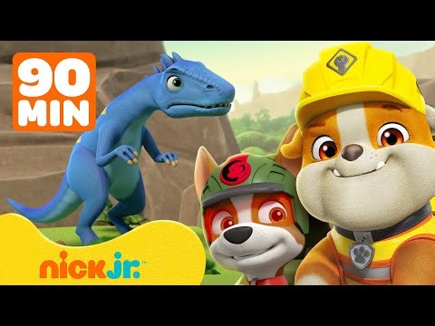 Patrulha Canina | 🐾 Rubble e Tracker salvam dinossauros e animais! | Nick Jr. em Português