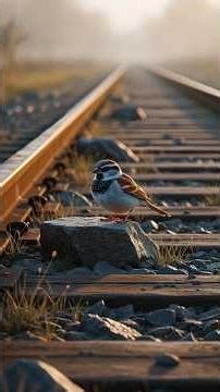 A little sparrow near an old abandoned railway line#shorts #animatedmovie #1millionviews #farmer