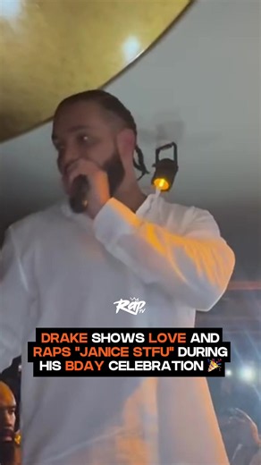 Drake performs “Janice STFU” at 40th birthday party