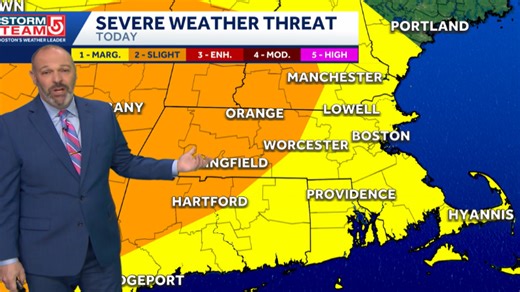 Video: Chance for afternoon storms across Mass.