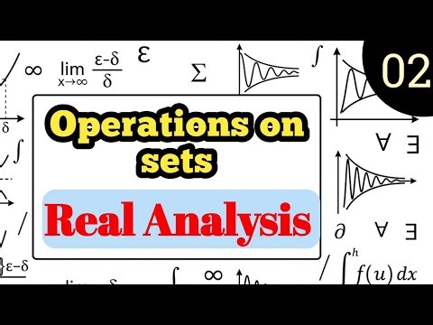 Operation on sets (union and intersection)| Real Analysis-2