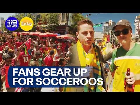Thousands of fans gear up for the Socceroos' World Cup campaign | 9 News Australia