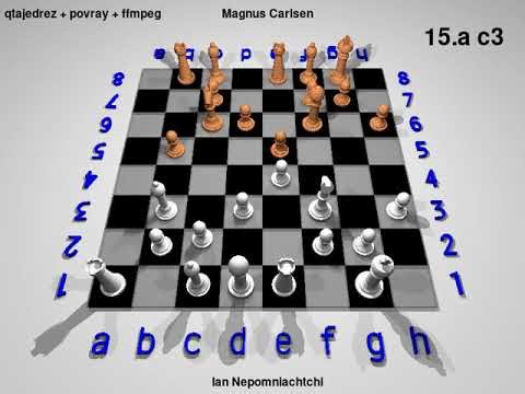 Chess povray 3.7 wcc 2021 Round 7 Ian Nepomniachtchi vs Magnus Carlsen 1/2-1/2