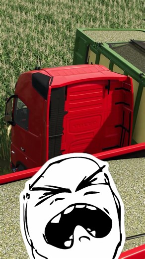 LISTEN! WE FU**ED UP! - BIG CRASH - TWO TRUCK 😲😲 | Farming Simulator 25 #shorts #farmingsimulator