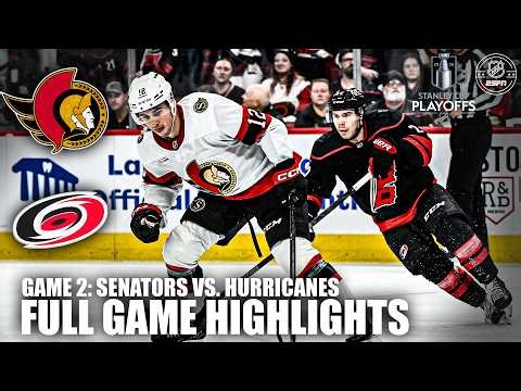 WHAT AN ENDING 😱 Game 2: Ottawa Senators vs. Carolina Hurricanes | Full Game Highlights | ESPN NHL