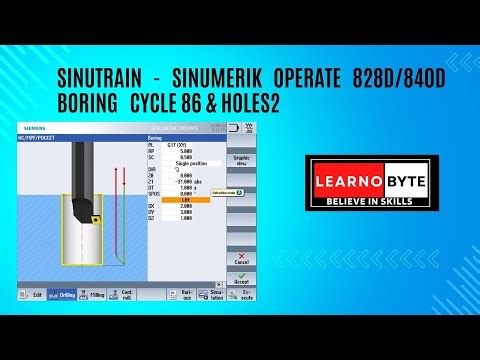 TUTORIALS|SIEMENS SHOPMILL |SINUMERIK 828D/840D Getting Started | BORING | CYCLE 86
