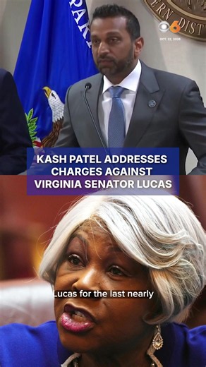 FBI Director Kash Patel outlined the federal charges against Virginia state Sen. L. Louise Lucas in a press conference on Thursday morning. Lucas is charged in connection with what federal authorities alleged was a role leading a criminal enterprise that acquired and distributed large quantities of marijuana and laundered the proceeds. “During her time as a Virginia state senator, instead of enforcing the law, she was actually breaking the law, as alleged in the indictment, and then using her po