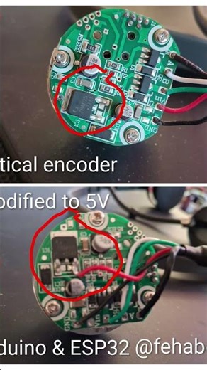 optical encoder modify, for Arduino & ESP32