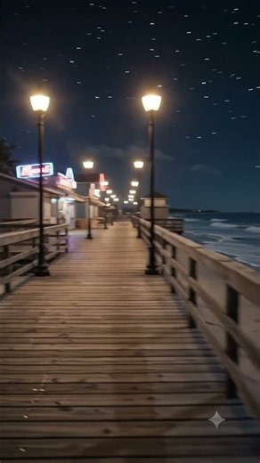 A Peaceful Night by the American Ocean 🌙🌊🇺🇸