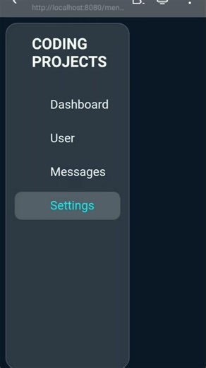 Create a Responsive Animated Sidebar Menu using HTML, CSS & JS #coding #shorts #ytshorts #viral