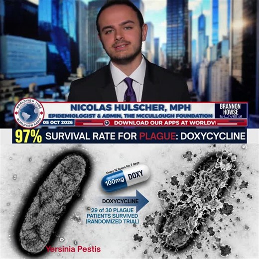97% of plague patients SURVIVED after prompt treatment with doxycycline in a randomized trial. The dose was 100 mg every 12 hours for 7 days. We’ve had 700 years of medical progress since the… | Nicolas Hulscher, MPH