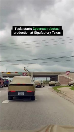 Tesla began low-volume production of its steering-wheel-free, two-seater Cybercab robotaxi