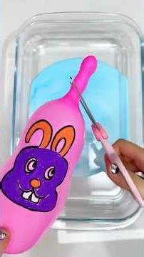 Oddly Satisfying Slime ASMR 🐰 Squishy Balloon Pop & Stretchy Slime Mixing #slime #asmr