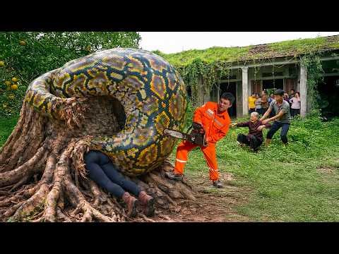 Woman Harvesting Pomelos Vanishes Without a Trace in Old House | Terrifying Giant Python Scene