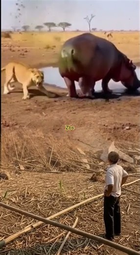 ​Tiger vs. Hippo: Unexpected Ending!​He Actually Ran Away?! 😱