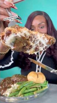 Homemade chicken fried steak with brown gravy!!
