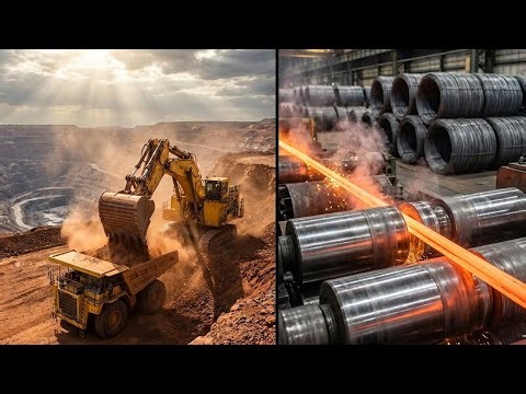 Inside the Steel Factory: How Wire Rod Is Made from Iron Ore Mining (Full Process Documentary)