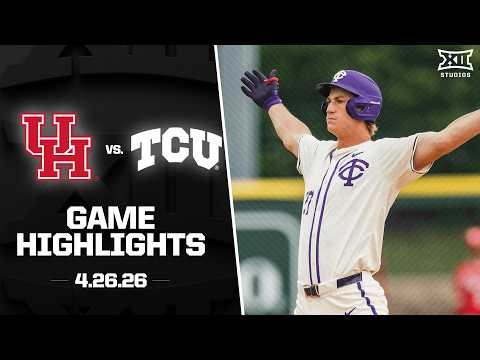 Houston vs. TCU Highlights (4.26.26) | 2026 Big 12 Baseball