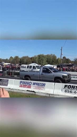 Powerstroke vs Cummins: Diesel Drag Race Showdown #shorts