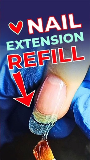 Gel nail extension refill step by step 💅 Clear builder gel for beginners #nailprep #nailextensions