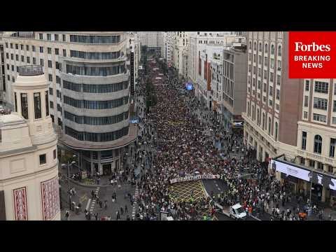Hundreds Fill The Streets Of Madrid To Protest Housing Crisis Across Spain