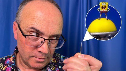 Micro artist David A Lindon (UK) makes the world's tiniest sculptures | Guinness World Records