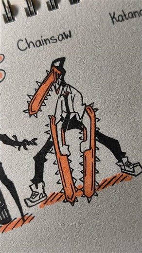 How to draw body with (bomb, chainsaw, katana) #drawing #stickman #tutorial #fpy #sketch #anime