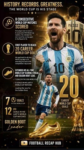 🔥 Messi Breaks 3 World Cup Records in One Night! 🐐 | History Made Again