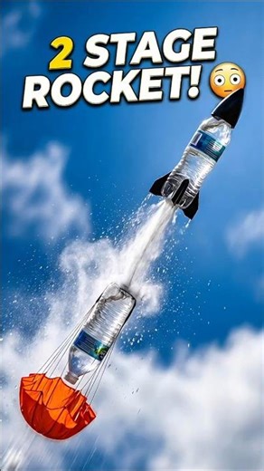 This 2 Stage Bottle Rocket Splits In The Air! 🚀”