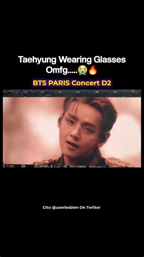 Taehyung In Glasses BTS Paris Concert D2