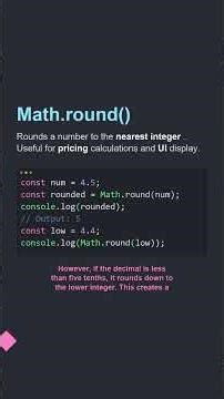 ⭐ Math.round() | Software Engineer Tips #Shorts