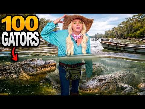 Walking Into a Lake with Over 100 Gators! (here's what happened)