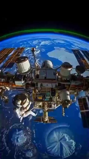 Astronauts Spacewalk Outside the ISS with Earth Below | Stunning NASA EVA in Orbit | 4K View UltraHD | SPACE Exotica