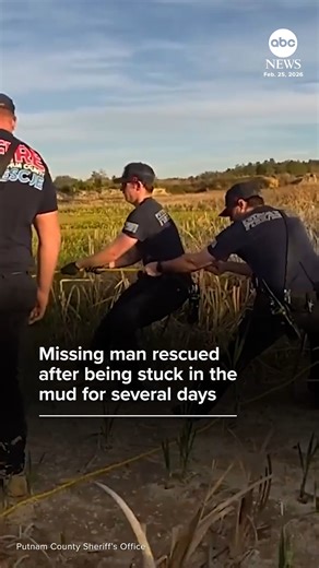A missing man was rescued after being stuck in the mud for several days, according to authorities in Putnam County, Florida. https://abcnews.visitlink.me/A6AILf | ABC News