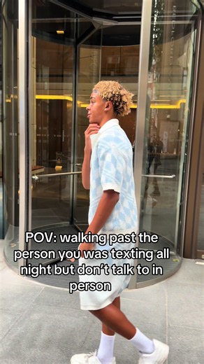 POV: Walking Past the Person You Were Texting All Night — Relatable Moment