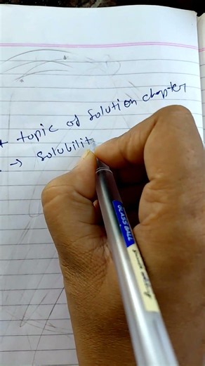class 12 chemistry chapter solution topic solubility 2027