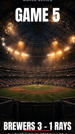World Series Game 5 ⚾ Brewers 3–1 Rays — Clinch or Survive #Shorts