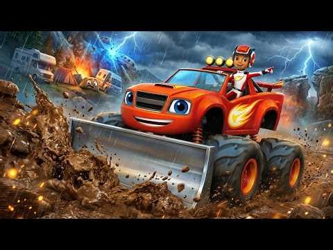 Blaze Monster Machine FULL Episode | Mudslide Mountain Rescue! 🌧️ |Kids Cartoons & STEM Engineering