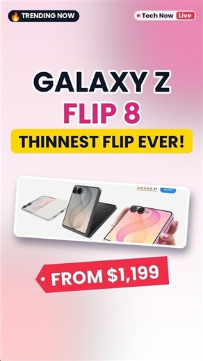 Samsung Galaxy Z Flip 8: Thinnest Flip Phone Yet? Specs & Price #Shorts