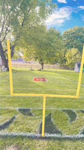 now THIS is how you make a backyard football field! I do it every year #burrow #nfl #football