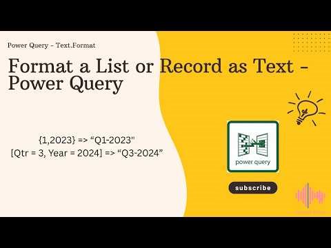 Format a List or Record as Text - Text.Format in Power Query